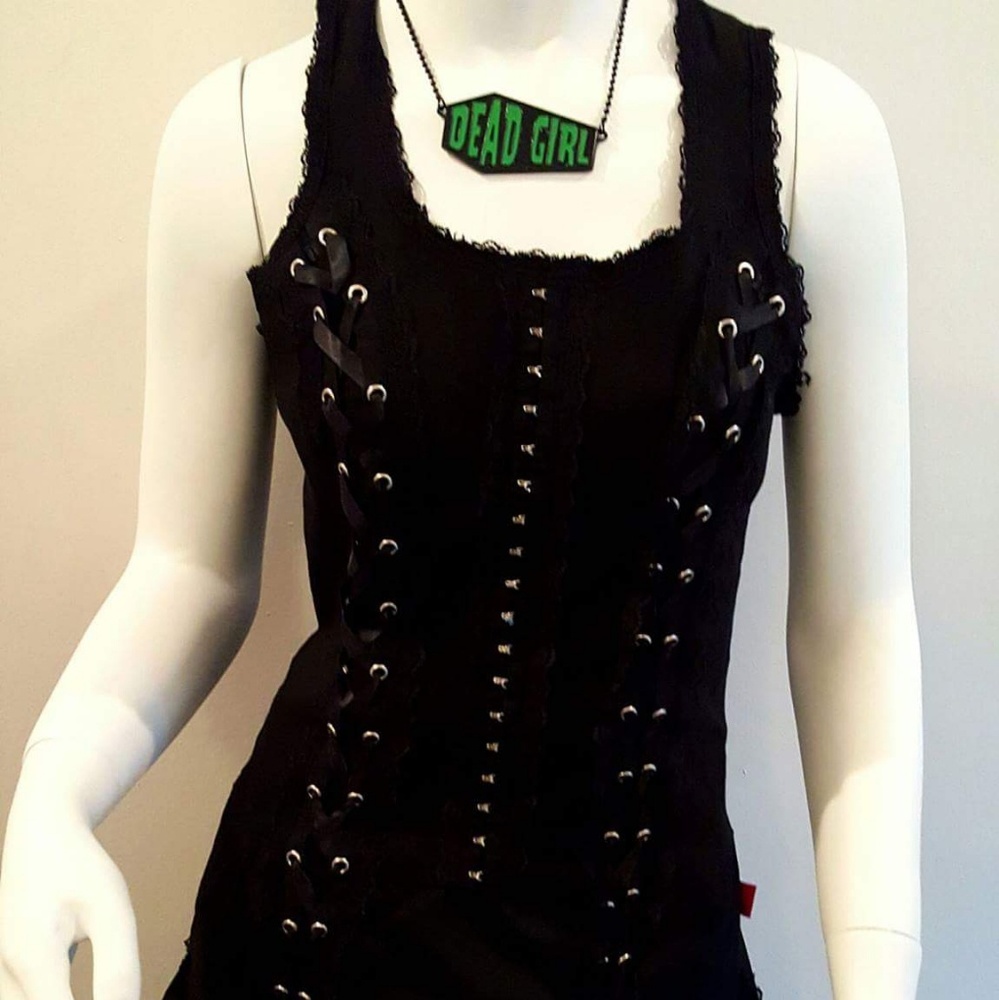 Tripp NYC Gothic Punk Black Dress M